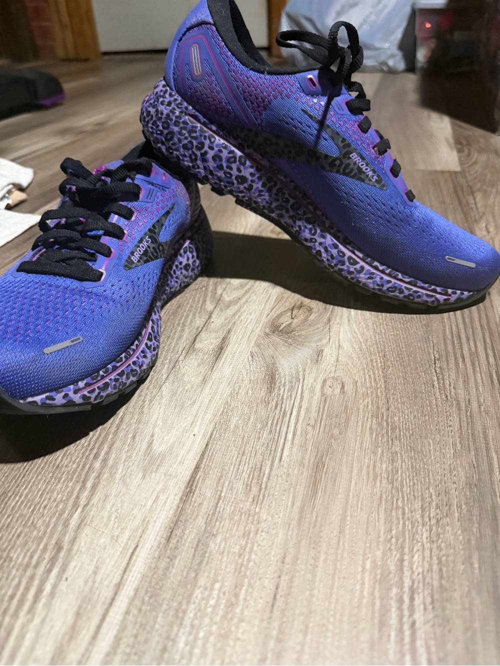 Brooks Women's Running Shoe in Purple with Black Accents and Pink Trim - Picture 4 of 10